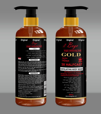 Gel esfoliante di bambù della doccia del carbone in profondità che pulisce sapone liquido puro