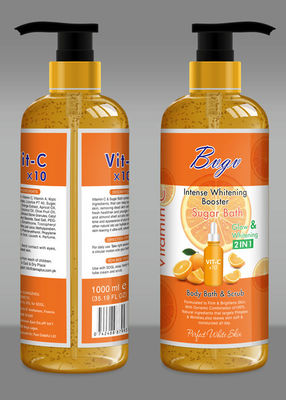 Sapone di liquido esfoliante arancio dell'acido kojico del gel della doccia per l'ascella delle ginocchia sotto le ascelle