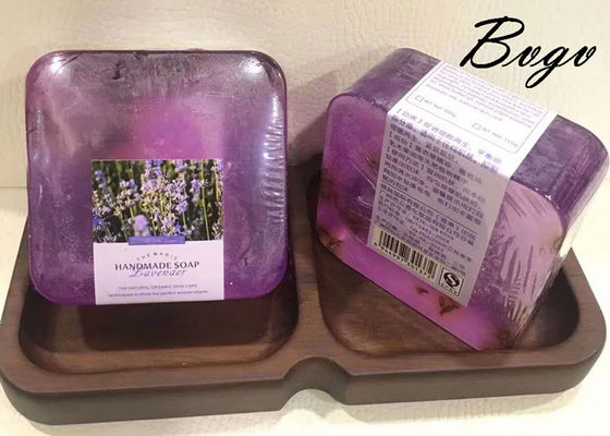 L'estratto di Lavander che imbianca affronta la pulitrice 120g della pelle sensibile di colore di porpora del sapone